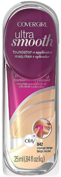 CoverGirl UltraSmooth Foundation + Applicator, Medium Beige [842] 0.84 oz
