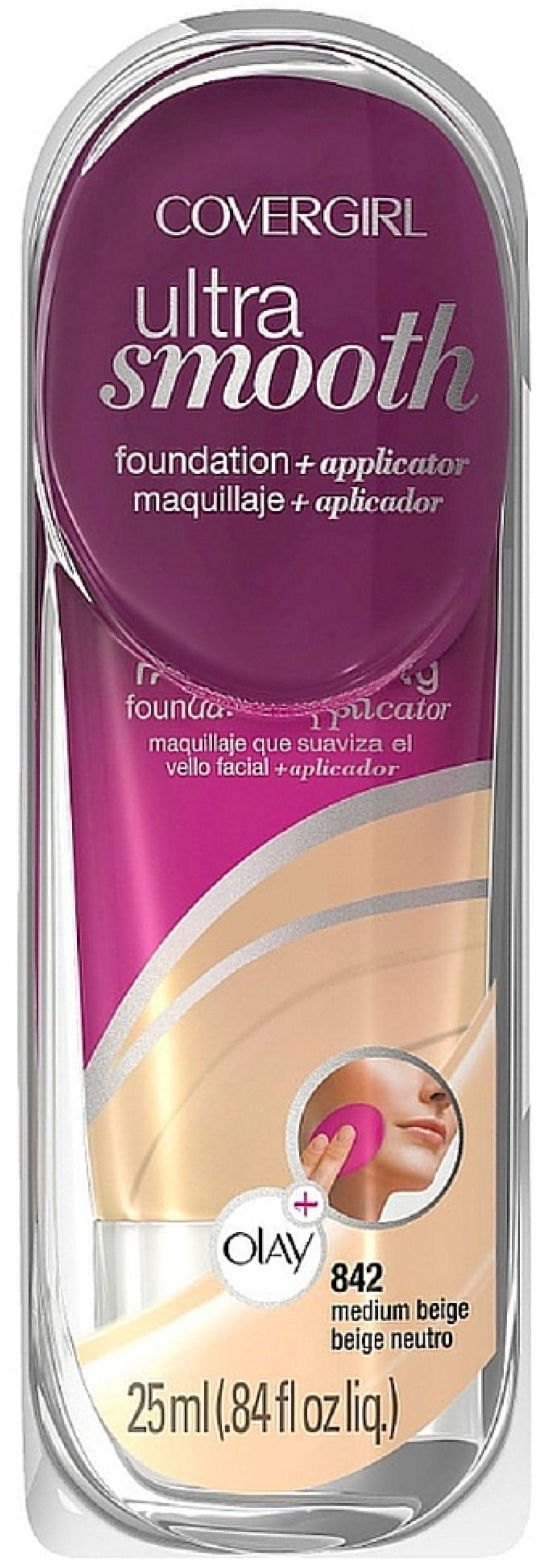 CoverGirl UltraSmooth Foundation + Applicator, Medium Beige [842] 0.84 oz