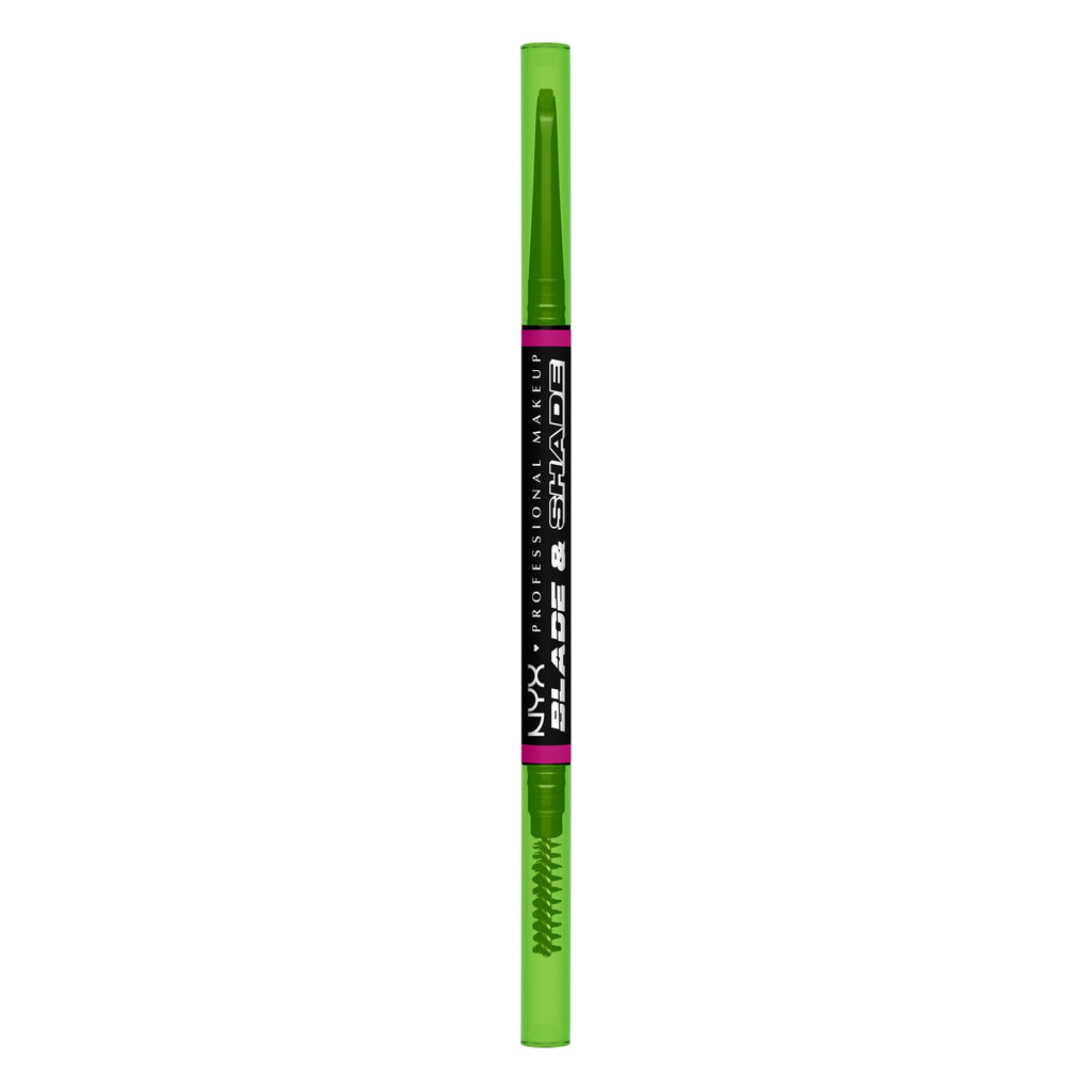 NYX Professional Makeup Brow Blade and Shade, Nano Brow Eyebrow Color Mechanical Pencil, Black, 0.02 oz.