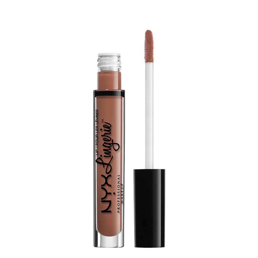 NYX Professional Makeup Lip Lingerie, Long-Lasting Matte Liquid Lipstick with Vitamin E, Bedtime Flirt, 0.16 Oz