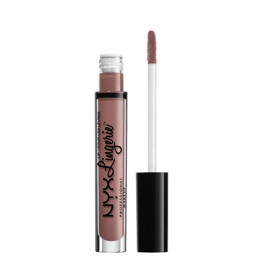 NYX Professional Makeup Lip Lingerie, Long-Lasting Matte Liquid Lipstick with Vitamin E, Bustier, 0.16 Oz