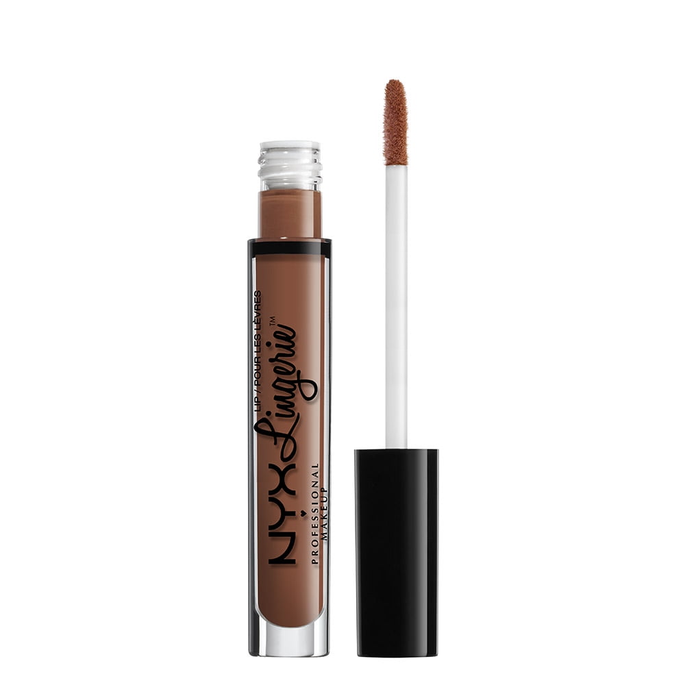 NYX Professional Makeup Lip Lingerie, Long-Lasting Matte Liquid Lipstick with Vitamin E, Teddy