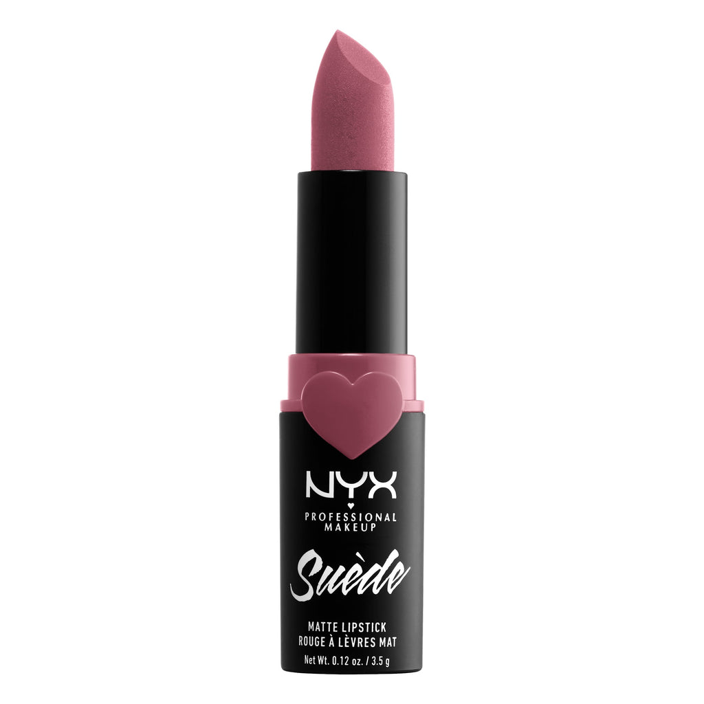 NYX Professional Makeup Suede Matte Lipstick, lightweight vegan formula, Soft Spoken