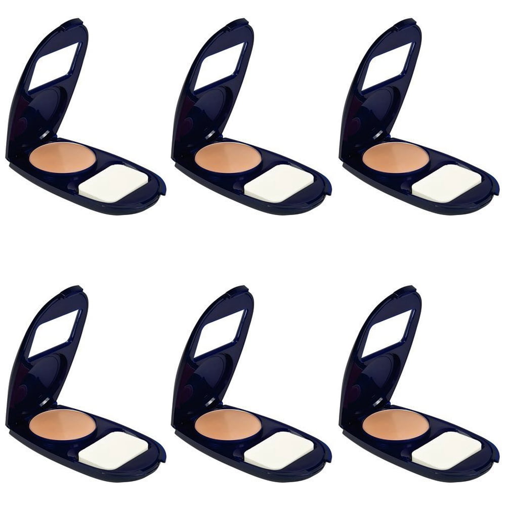 Pack of (6) CoverGirl Aquasmooth SPF 20 Compact Foundation, 730 Classic Beige, 0.4 Ounce