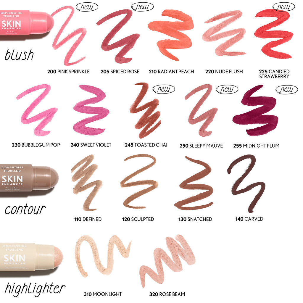 COVERGIRL TruBlend Skin Enhancer Blush Balm, Bubblegum Pop 230, 0.21 oz