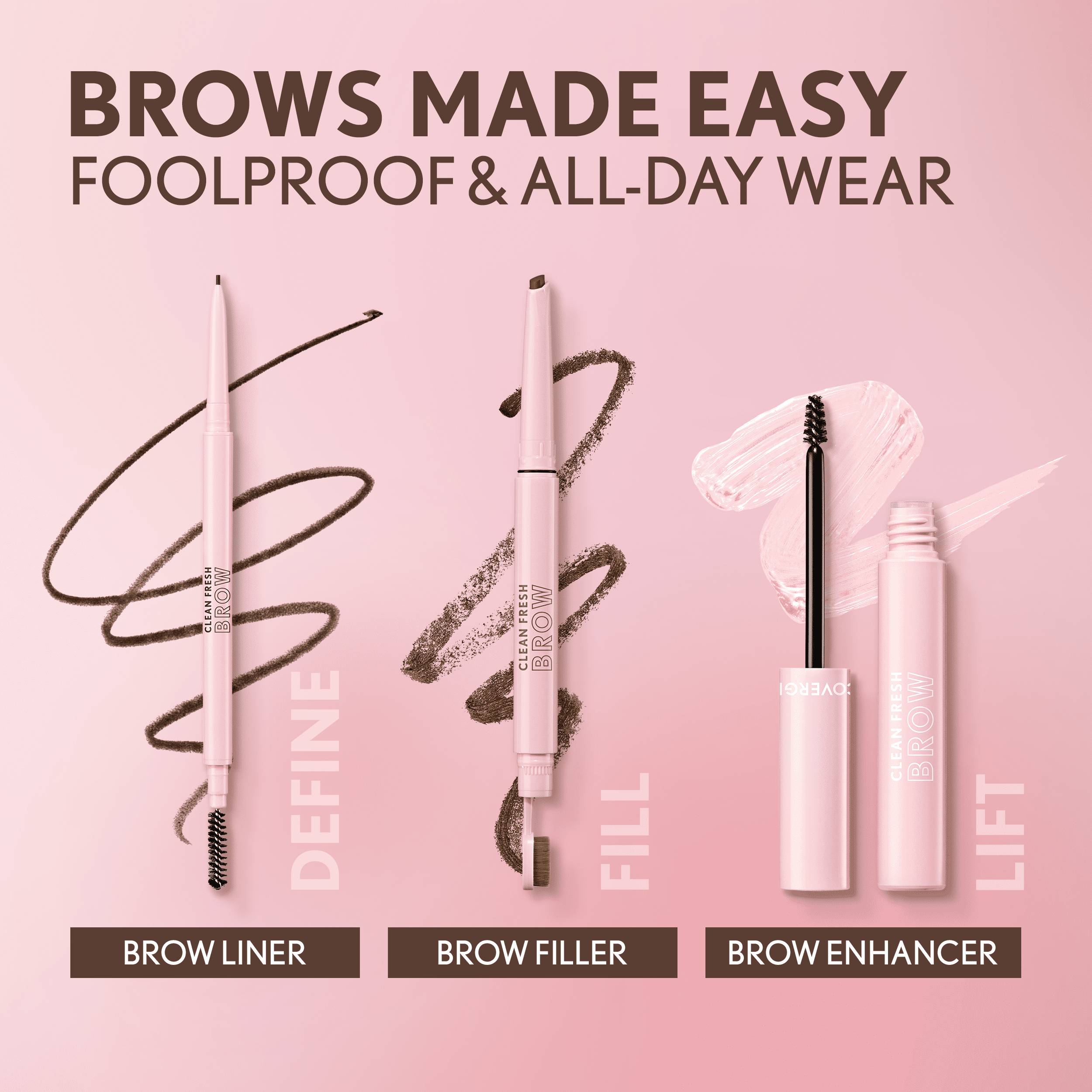 COVERGIRL Clean Fresh Brow Filler Pomade Pencil, Medium Brown 500, .007 oz