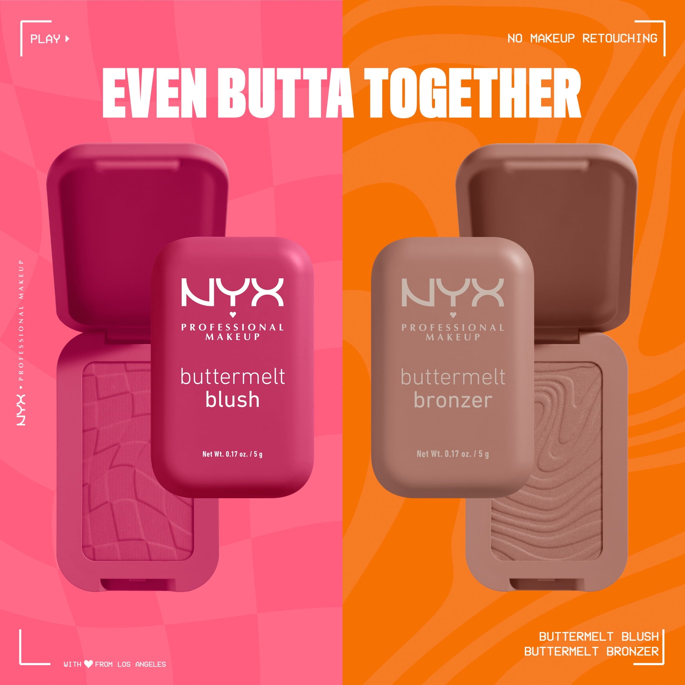NYX Professional Makeup Buttermelt Blush, Face Makeup Powder Blush, Feeling Butta, 0.17 oz