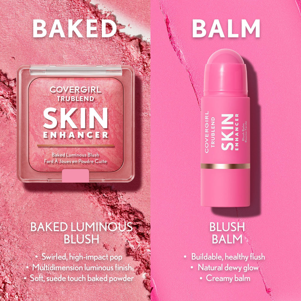 COVERGIRL TruBlend Skin Enhancer Baked Luminous Blush, 430 Berry Punch, 0.28oz