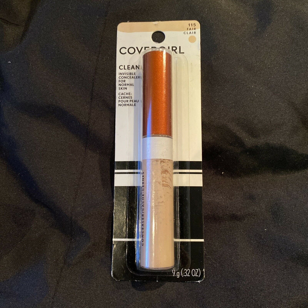 (2 pack) COVERGIRL Clean Invisible Lightweight Concealer, Fair 115, Concealer Makeup, Concealer for Dark Circles, Under Eye Concealer, Full Coverage Concealer