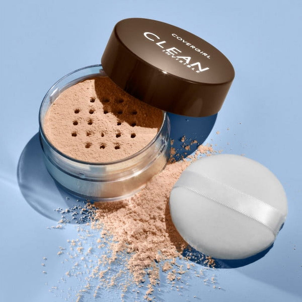 COVERGIRL Clean Invisible Loose Powder, Translucent Light, 0.63 oz - Talc & Fragrance-Free