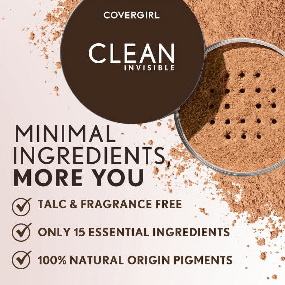 COVERGIRL Clean Invisible Loose Powder, Translucent Light, 0.63 oz - Talc & Fragrance-Free