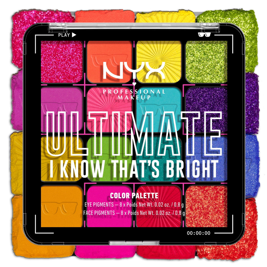 NYX Professional Makeup Ultimate Color Palette, I Know That's Bright