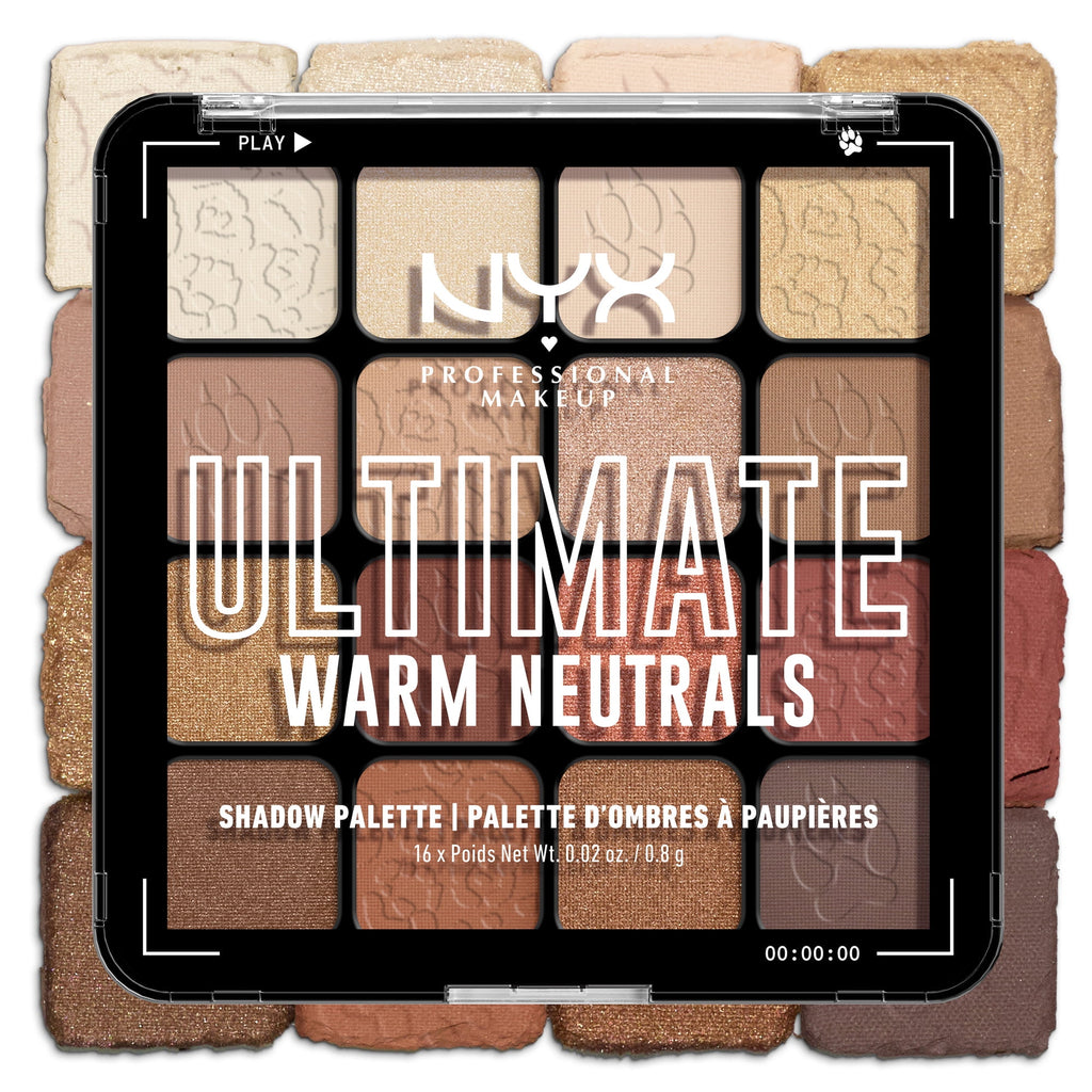 NYX Professional Makeup Ultimate Eye Shadow Palette, Warm Neutrals