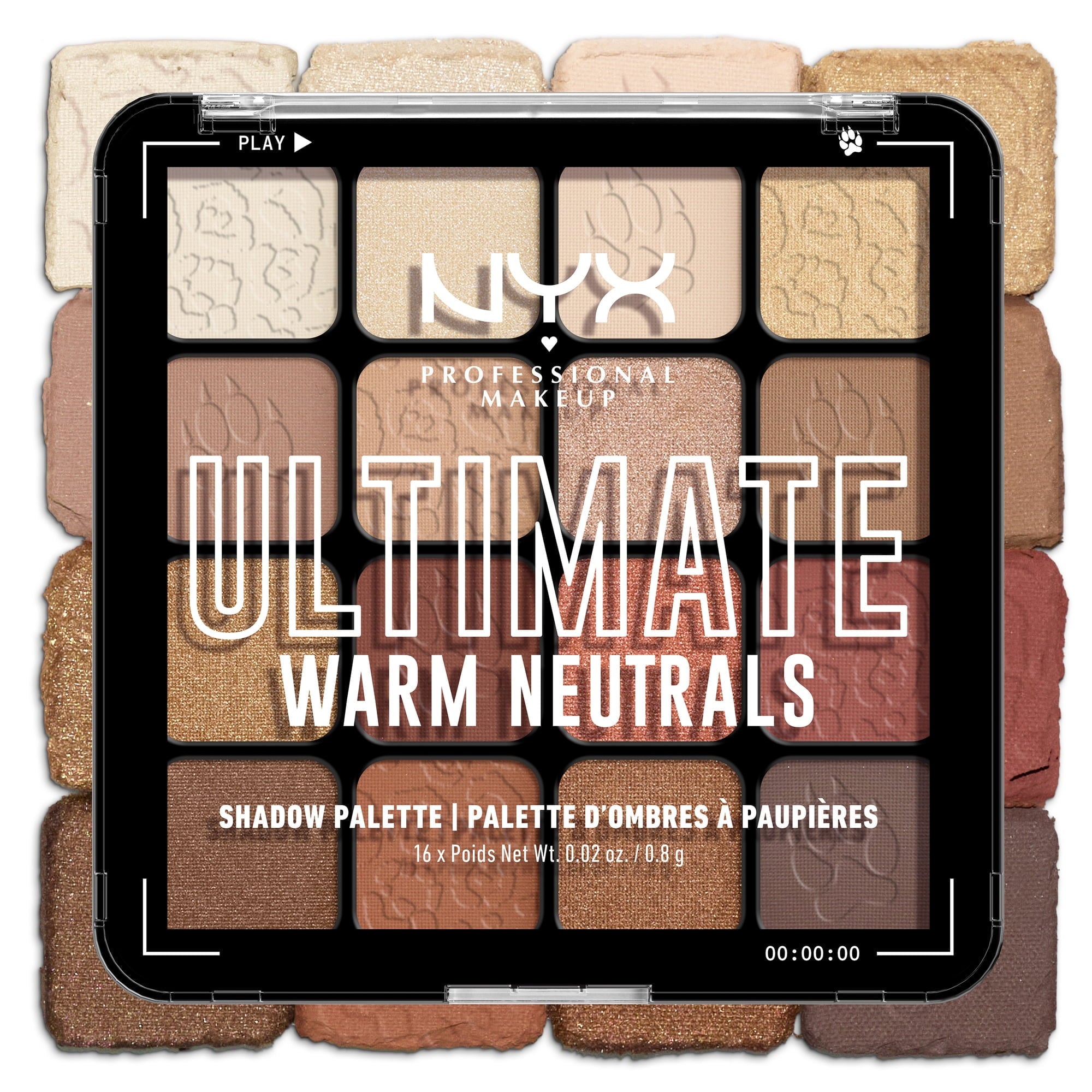 NYX Professional Makeup Ultimate Eye Shadow Palette, Warm Neutrals