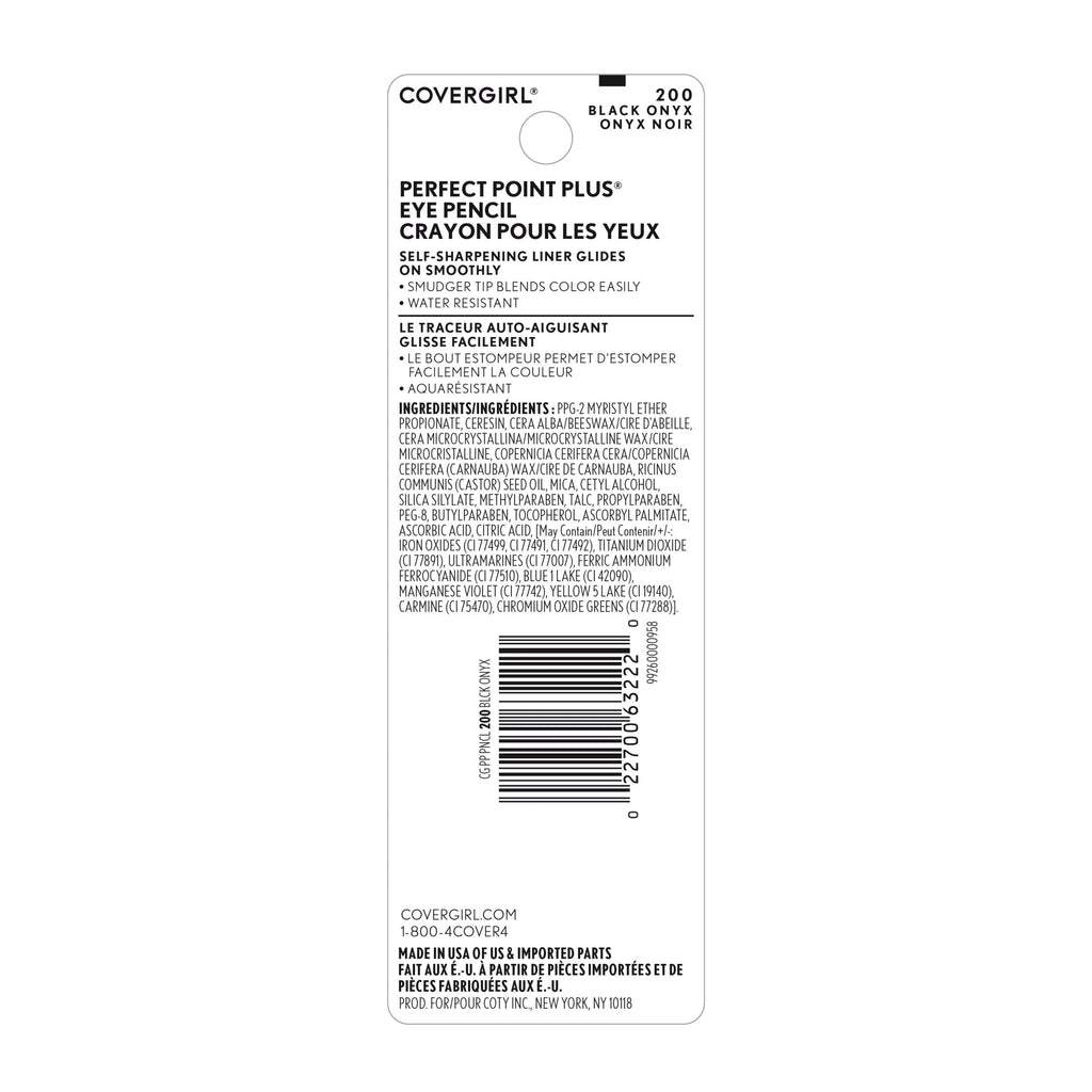 (Value 2-Pack) COVERGIRL Perfect Point Plus Eyeliner, 200 Black Onyx, 0.008 oz