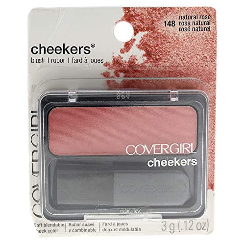 COVERGIRL Cheekers Blendable Powder Blush, 148 Natural Rose, 0.12 oz