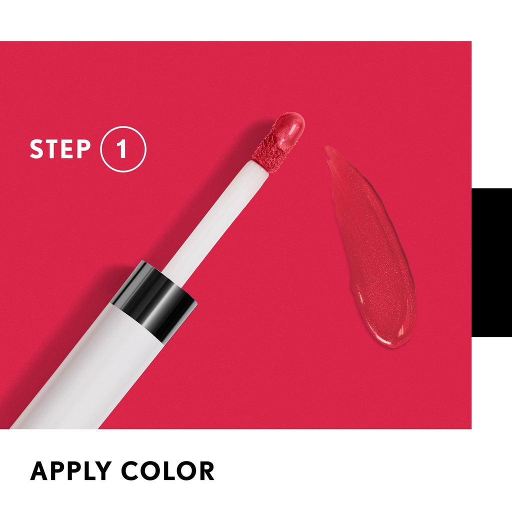 COVERGIRL Outlast All-Day Lip Color Liquid Lipstick and Moisturizing Topcoat, Blossom Berry