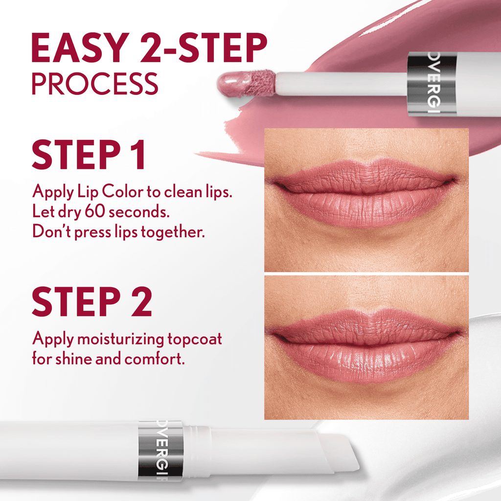 COVERGIRL Outlast All Day Lip Color with Top Coat, Jazzberry 040, 0.06 oz / 0.07 fl oz