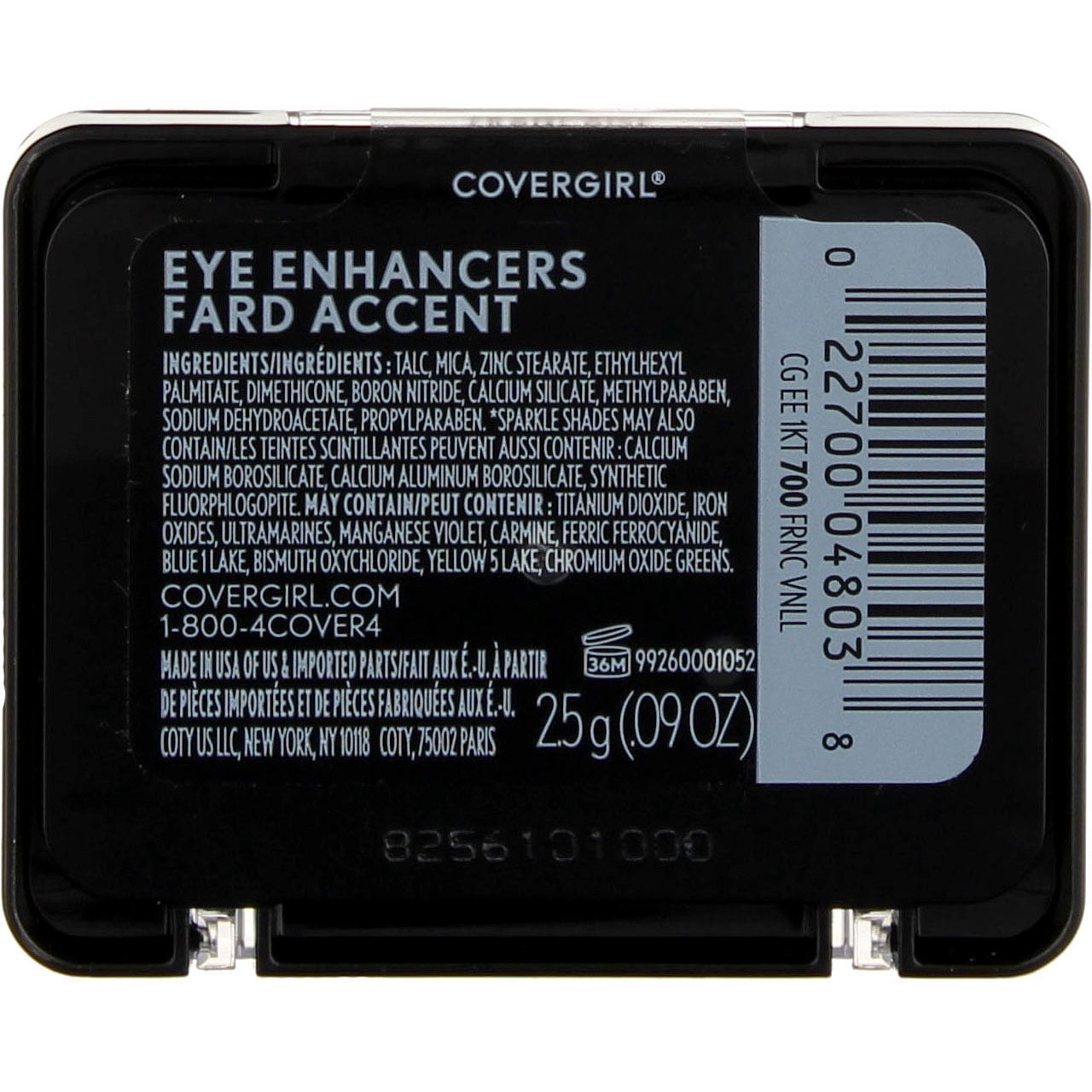 CoverGirl Eye Enhancers 1 Kit Eye Shadow, French Vanilla [700] 0.09 oz (Pack of 2)