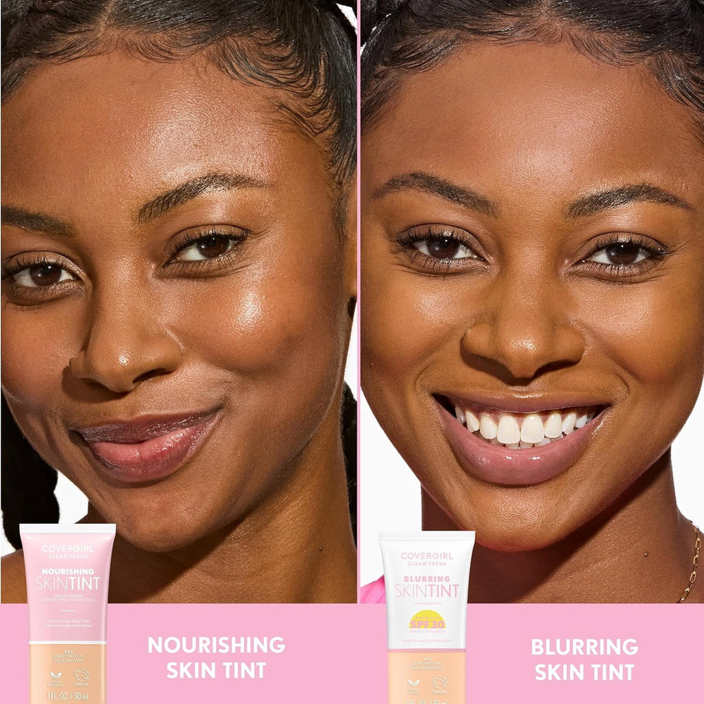 (3 pack) COVERGIRL Clean Fresh Nourishing Skin Tint, Dewy Finish, Medium/ Tan, 1 fl oz (Packaging May Vary)