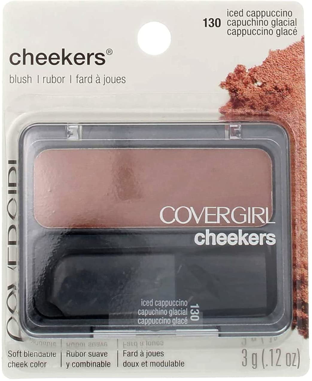 CoverGirl Cheekers Blush, Iced Cappuccino [130], 0.12 oz