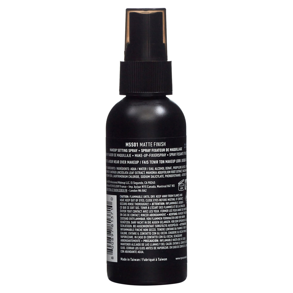 NYX Professional Makeup Finishing Spray, Long Lasting Setting Spray, Matte Finish, 2.03 fl oz