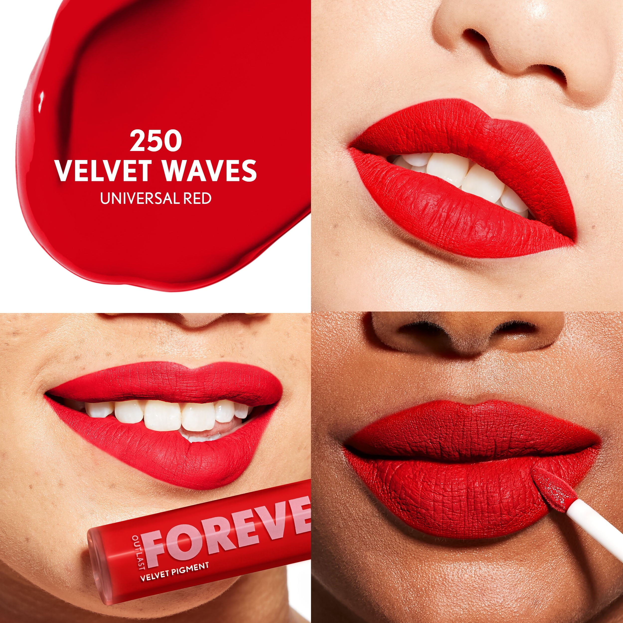 COVERGIRL Outlast Forever Velvet Pigment Matte Lipstick, 250 Velvet Waves, 0.3 fl oz