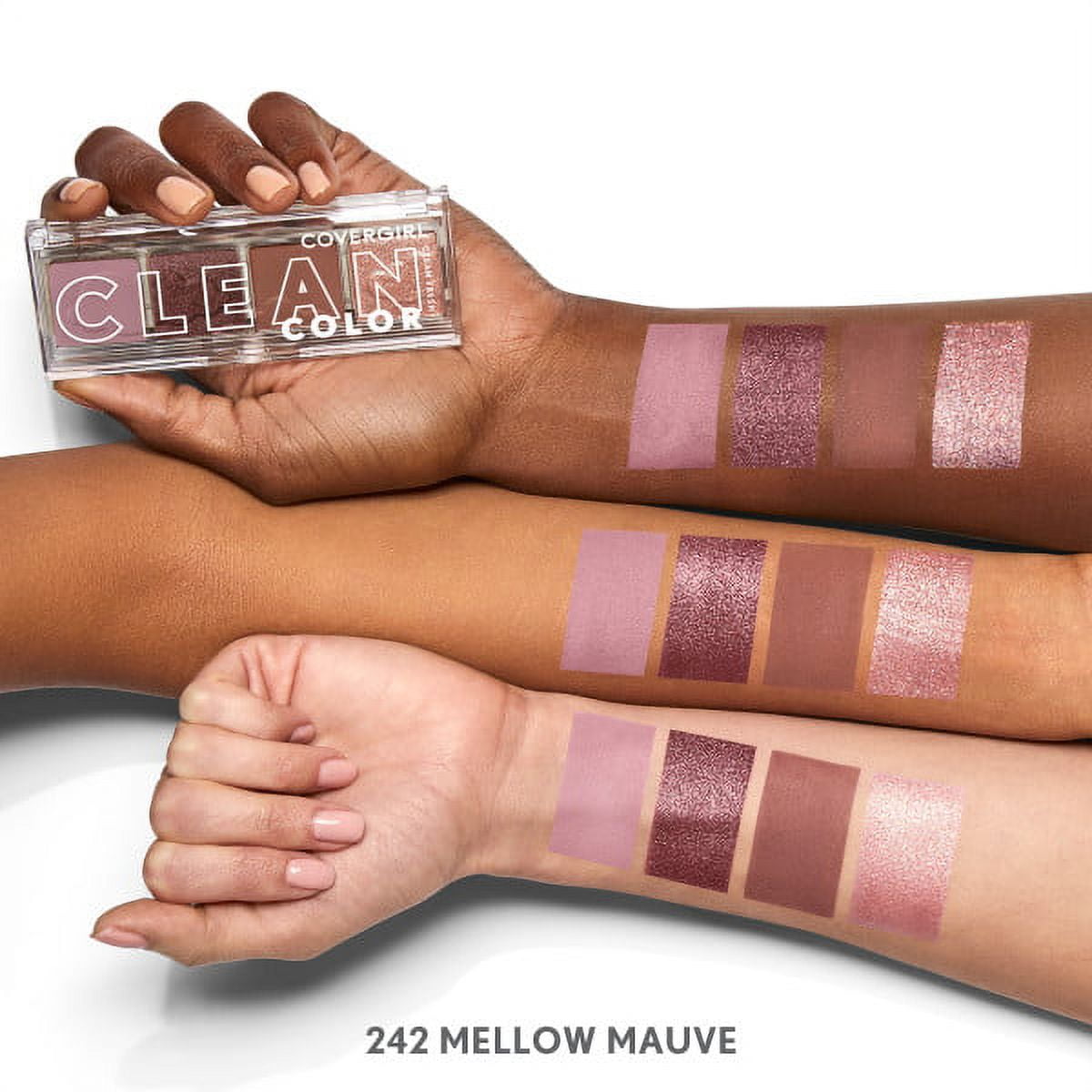 COVERGIRL Clean Fresh Clean Color Eyeshadow, 242 Mellow Mauve, 0.14 oz