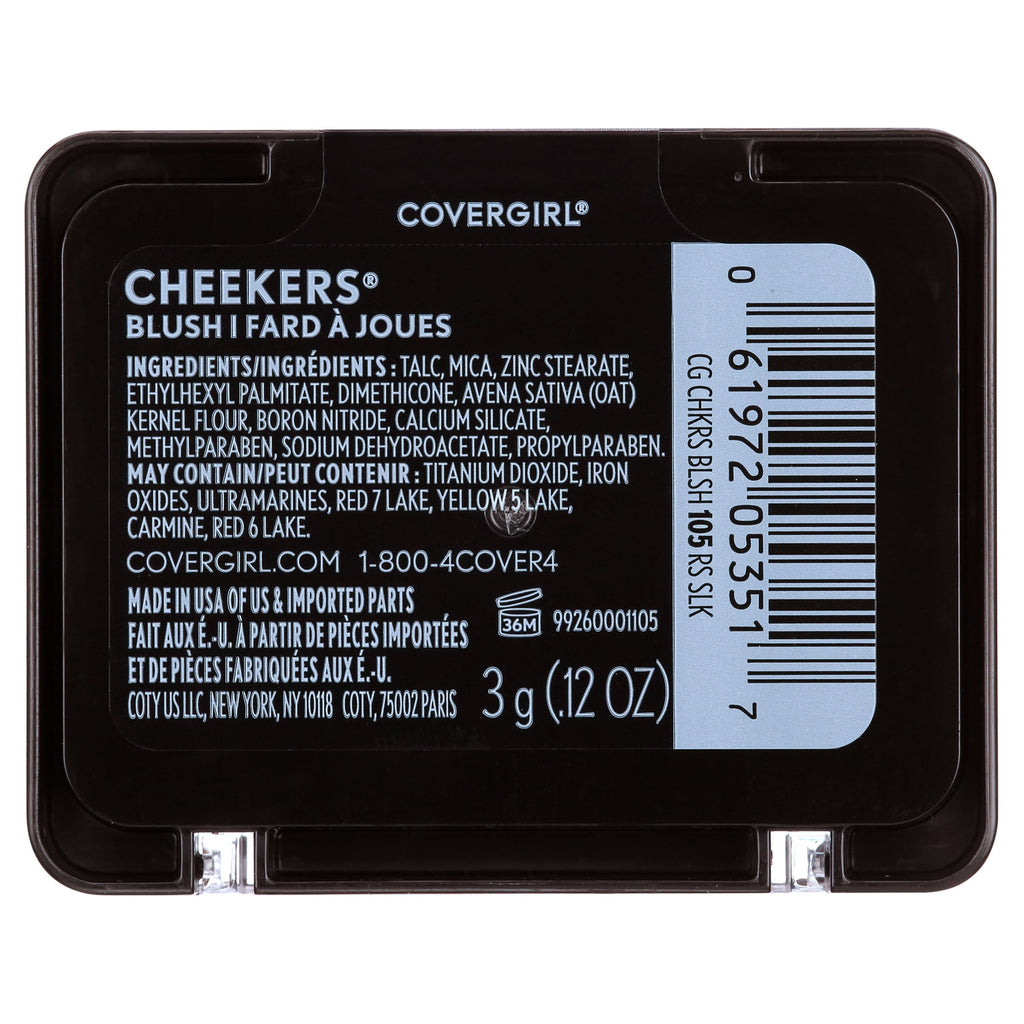 COVERGIRL Cheekers Blendable Powder Blush, 105 Rose Silk, 0.12 oz