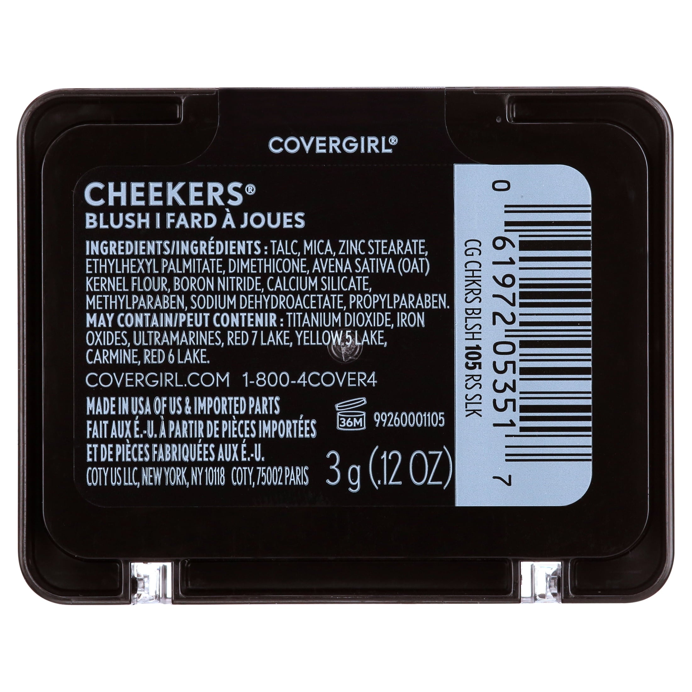 COVERGIRL Cheekers Blendable Powder Blush, 105 Rose Silk, 0.12 oz