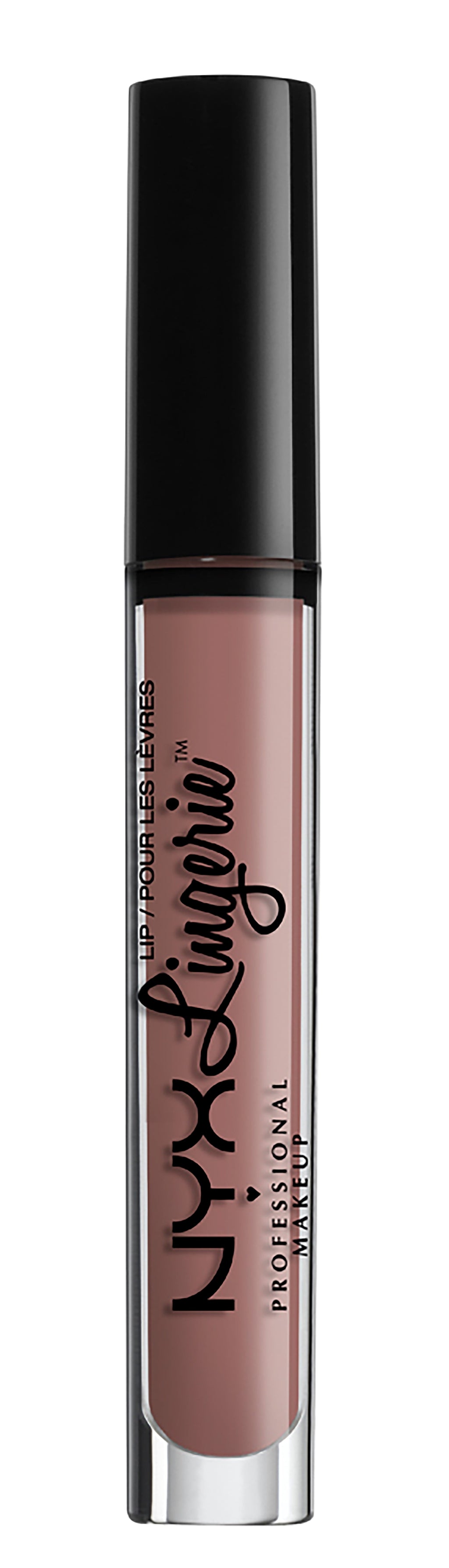 NYX Professional Makeup Lip Lingerie, Long-Lasting Matte Liquid Lipstick with Vitamin E, Bustier, 0.16 Oz