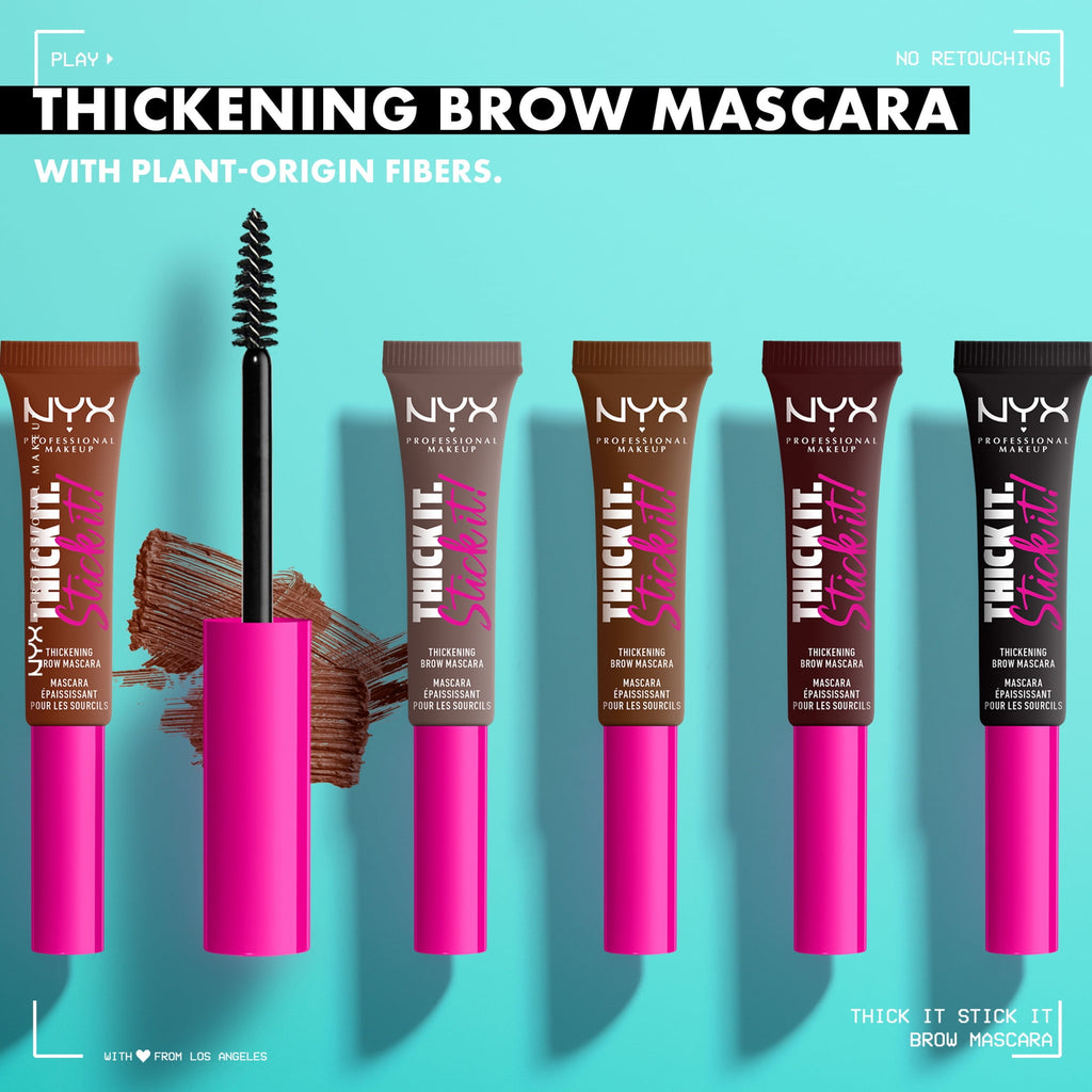 NYX Professional Makeup Thick It Stick It Thickening Brow Gel, Espresso